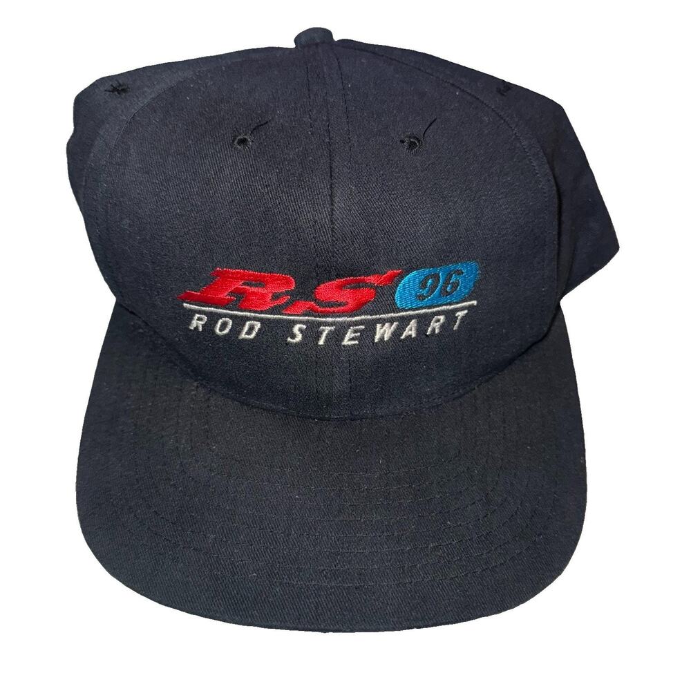 Vintage 1996 Rod Stewart Concert Tour Merch Head To Toe Snapback Hat Cap